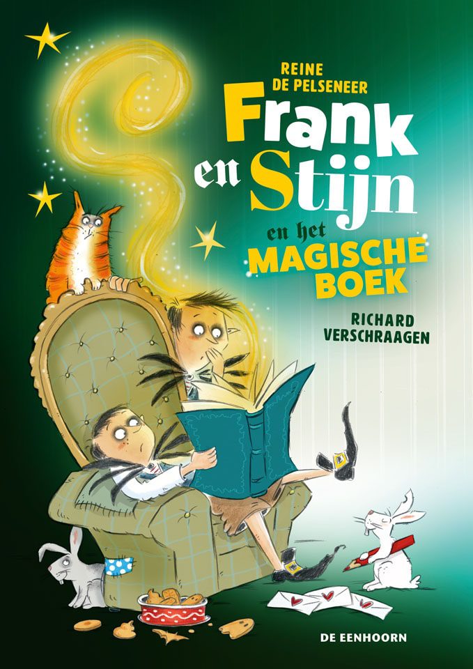 cover boek 'Frank en Stijn en het magische boek' van Reine De Pelseneer