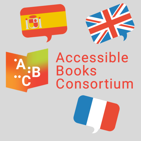 logo ABC op grijze achtergrond en drie tekstballonnen in de kleuren van de vlag van Spanje, Frankrijk en het VK