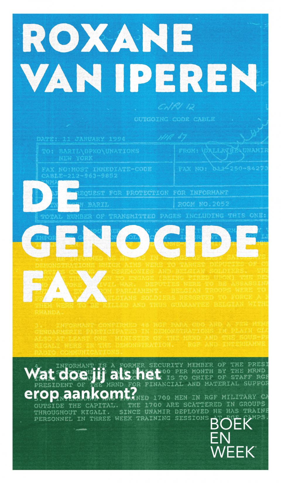 Cover boek 'De genocidefax' van Roxane Van Iperen